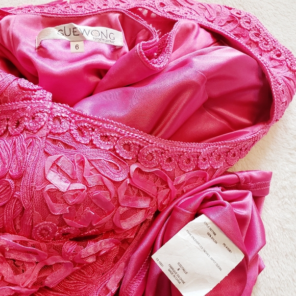 SUE WONG | GORGEOUS APPLIQUE COCKTAIL DRESS pink - Picture 15 of 16